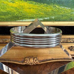 Vintage Navajo Cuff Bracelet Sterling Silver 925 Stamped Sterling Tahe 6" 32 gra